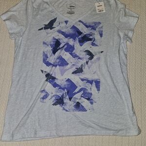 Sonoma Women's Blue Graphic Top 1x